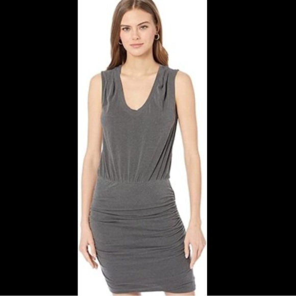 Anthropologie Sundry Pleated Shoulder Ruched Mini Dress Tank Sleeveless - Picture 11 of 15